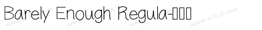 Barely Enough Regula字体转换
